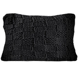 Chess Knit Dutch Euro Pillow Black Pillow