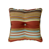 Calhoun Tufted Throw Pillow w/ Stripes, 18x18 Pillow