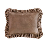 Stella Faux Silk Velvet Ruffled Dutch Euro Pillow Dusty Rose Pillow