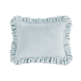Stella Faux Silk Velvet Oblong Pillow Icy Blue Pillow