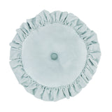 Stella Faux Silk Velvet Round Pillow Icy Blue Pillow