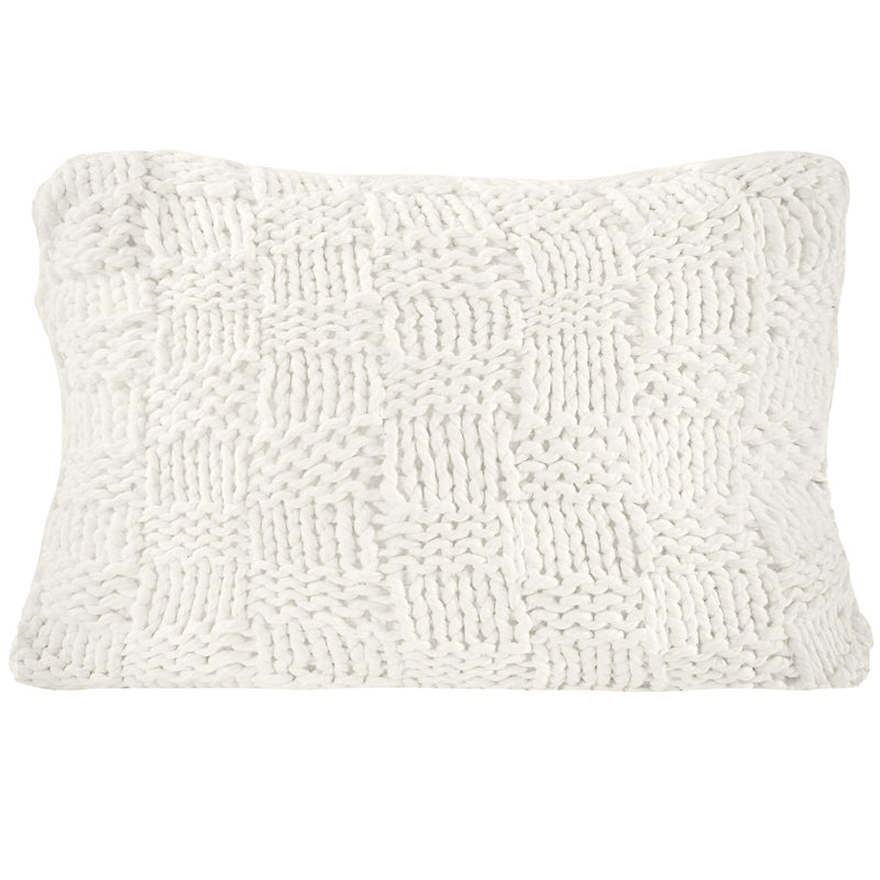 Chess Knit Dutch Euro Pillow Natural Pillow