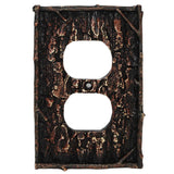 Pine Bark Single Outlet Cover Wall Plate