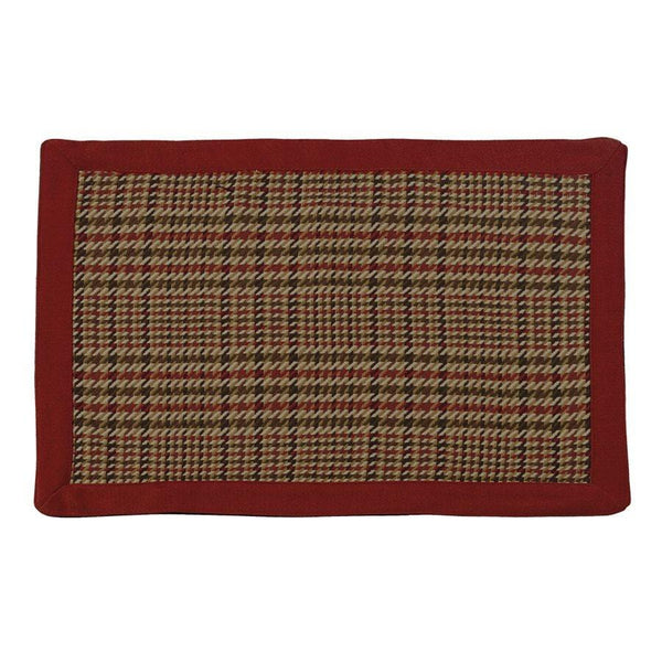 Bayfield 4-PC Placemat Set, Burgundy Houndstooth Placemat