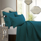 Velvet Diamond Quilt Quilt / Twin / Teal Quilt