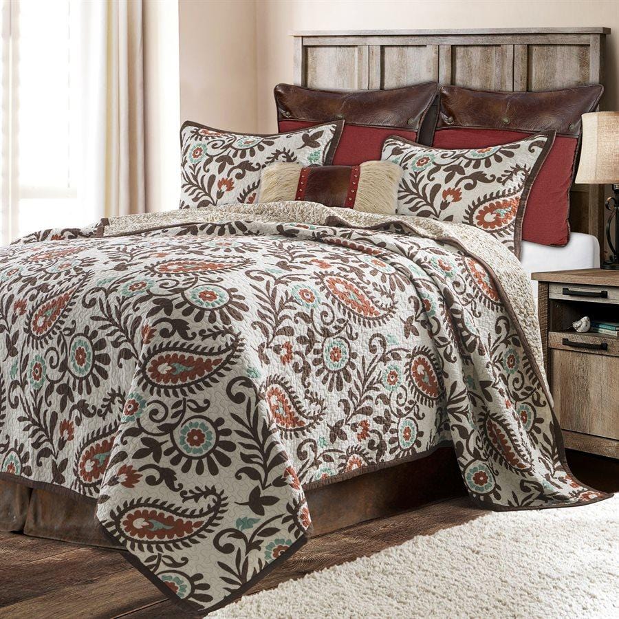 Rebecca Paisley Reversible Quilt Set | HiEnd Accents