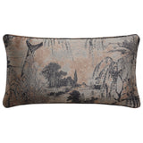 Pastoral Jacquard Lumbar Decorative Pillow Rose