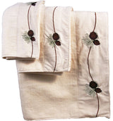Pine Cone Hand Towel (Each), 16"X31" (Cream/Mocha) Sale-Bath