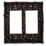 Pine Bark Double Rocker Wall Switch Plate Sale-HD