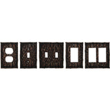 Pine Bark Double Rocker Wall Switch Plate Sale-HD
