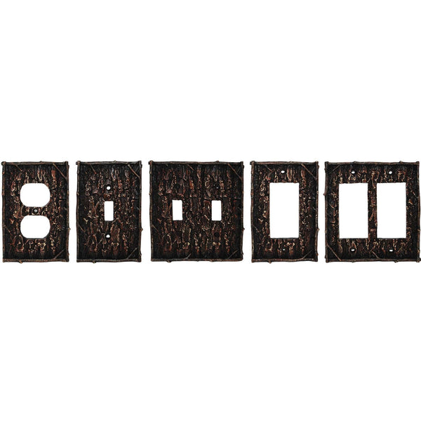 Pine Bark Single Rocker Wall Switch Plate Sale-HD