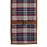 South Haven Blue Plaid Table Runner with Suede, 14x72 Sale-K
