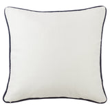 Kavali Navy & White Floral Jacquard Euro Sham w/ Piping Sham