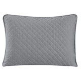 Anna Diamond Quilted Pillow Shams Standard / Gray Sham