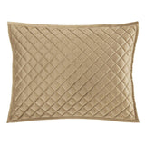 Velvet Quilted Pillow Sham - Standard/King (PAIR) Standard / Oatmeal Sham
