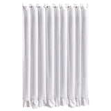 Washed Linen Ruffled Shower Curtain, White Shower Curtain