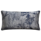 Pastoral Jacquard Lumbar Decorative Pillow Silver
