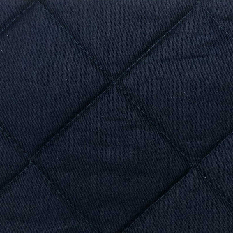 Linen Cotton Diamond Quilt Swatch Navy Swatch