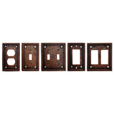 Tooled Resin Double Rocker Wall Switch Plate Switch Plates & Outlet Covers