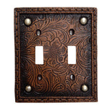 Tooled Resin w/ Stud Double Switch Wall Plate Switch Plates & Outlet Covers