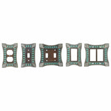 Turquoise Double Rocker Switch Wall Plate Switch Plates & Outlet Covers