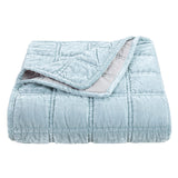 Stella Faux Silk Velvet Double Box Stitch Throw Throw