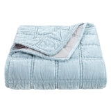 Stella Faux Silk Velvet Double Box Stitch Throw Throw