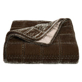 Stella Faux Silk Velvet Double Box Stitch Throw Throw