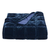 Stella Faux Silk Velvet Double Box Stitch Throw Throw