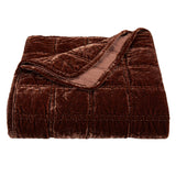Stella Faux Silk Velvet Double Box Stitch Throw Throw