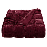 Stella Faux Silk Velvet Double Box Stitch Throw Throw