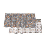 Abbie Western Paisley Quilted Valance, Teal Valance