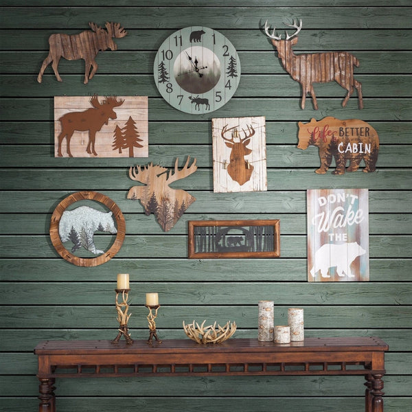 Deer Bust Picture Holder w/ Bullet Clothes Pins Wall Decor