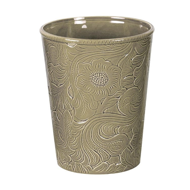 Savannah Ceramic Wastebasket | HiEnd Accents