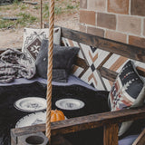 Western Suede Antique Silver Concho & Studded Pillow