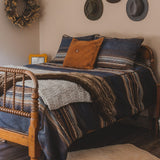 Western Suede Antique Silver Concho & Studded Pillow