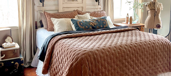 Chic Farmhouse Bedroom Transformation by Jamey Hill (@jagcagdesign)
