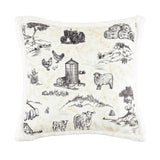 Farm Life Campfire Sherpa Pillow
