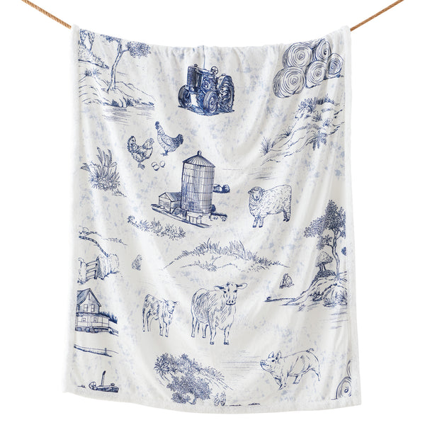 Farm Life Campfire Sherpa Throw