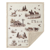 Western Range Campfire Sherpa Throw