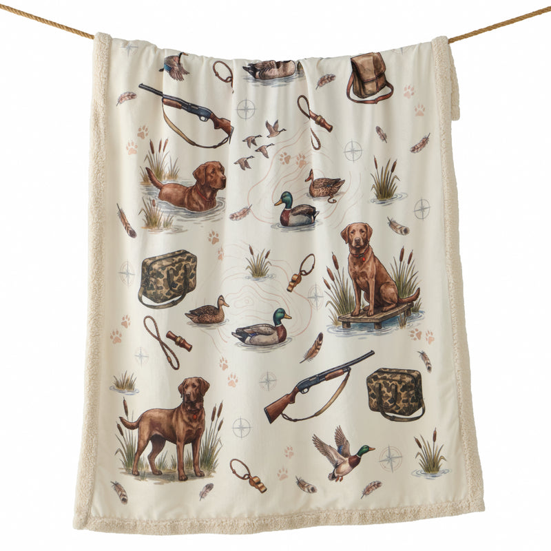 Duck Camp Campfire Sherpa Throw