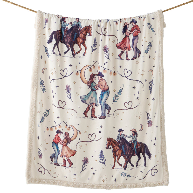 Rodeo Nights Campfire Sherpa Throw