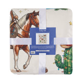 Western Christmas Campfire Sherpa Throw