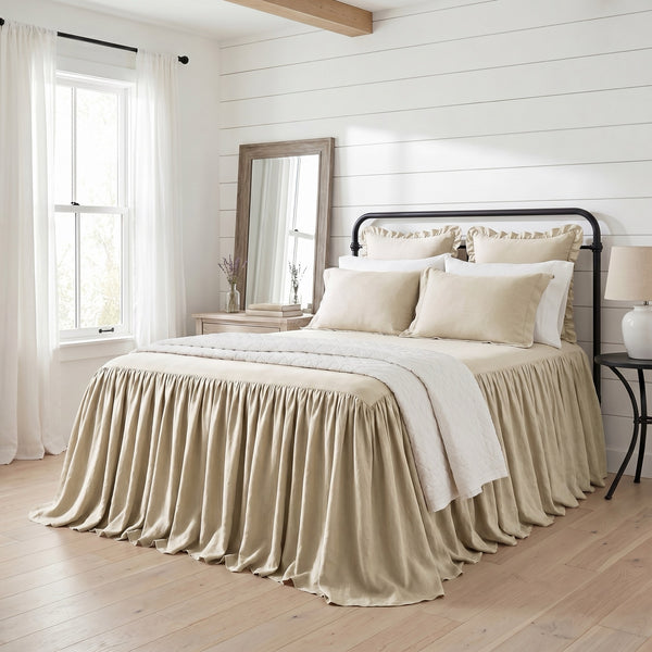Luna Washed Linen Bedspread Set