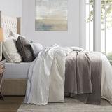 Hera Washed Linen Flange Bedding Set