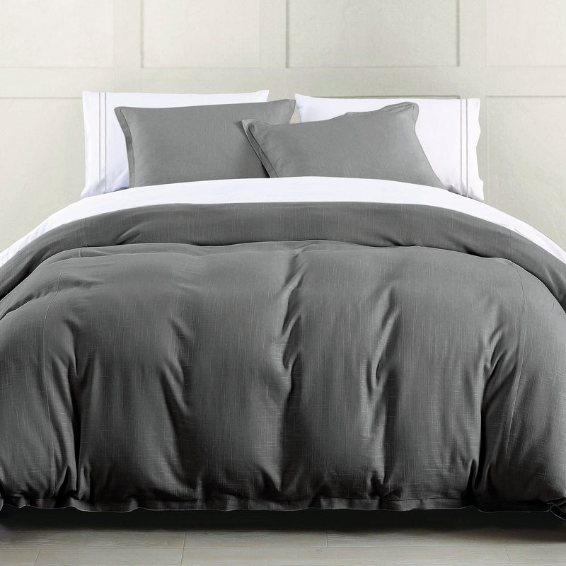 Hera Washed Linen Flange Bedding Set