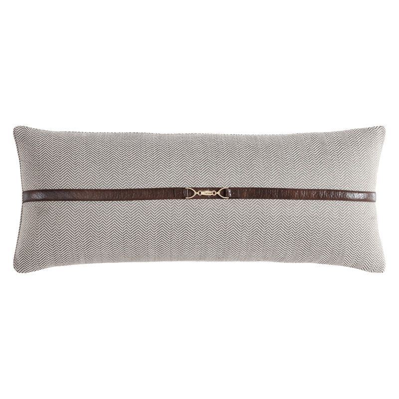 Herringbone Buckle Detailed Lumbar Pillow