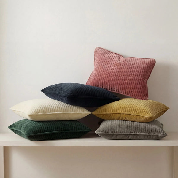 Stonewashed Cotton Velvet Boudoir Pillow
