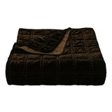 Stella Faux Silk Velvet Double Box Stitch Quilt Set