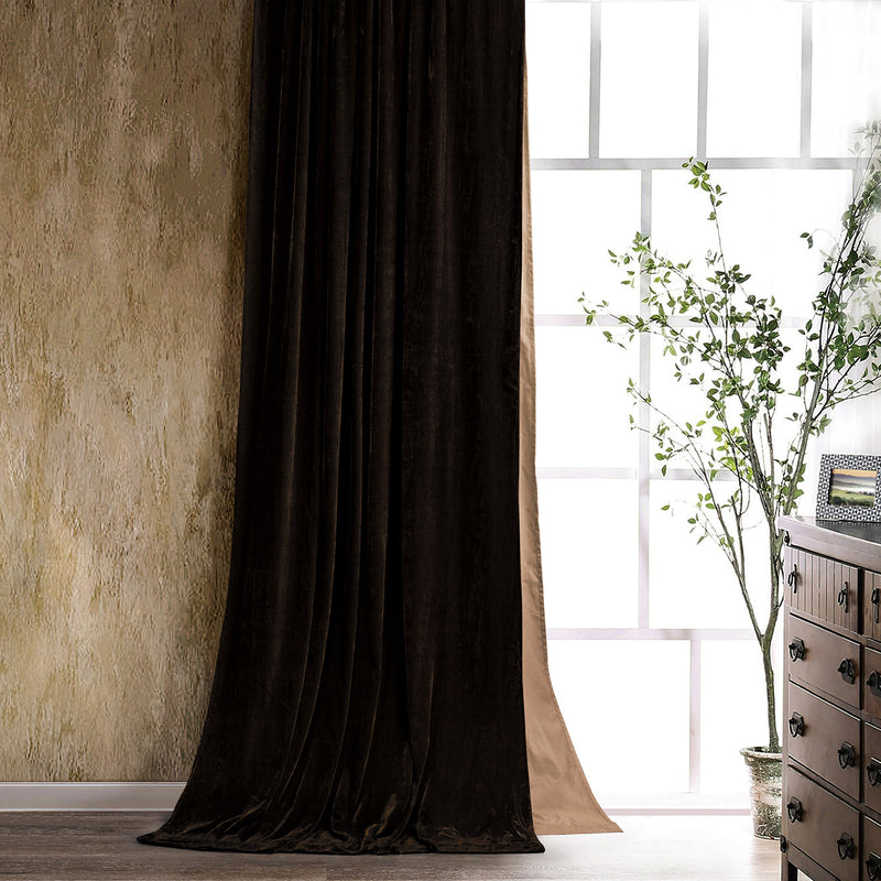 Stella Faux Silk Velvet Curtain